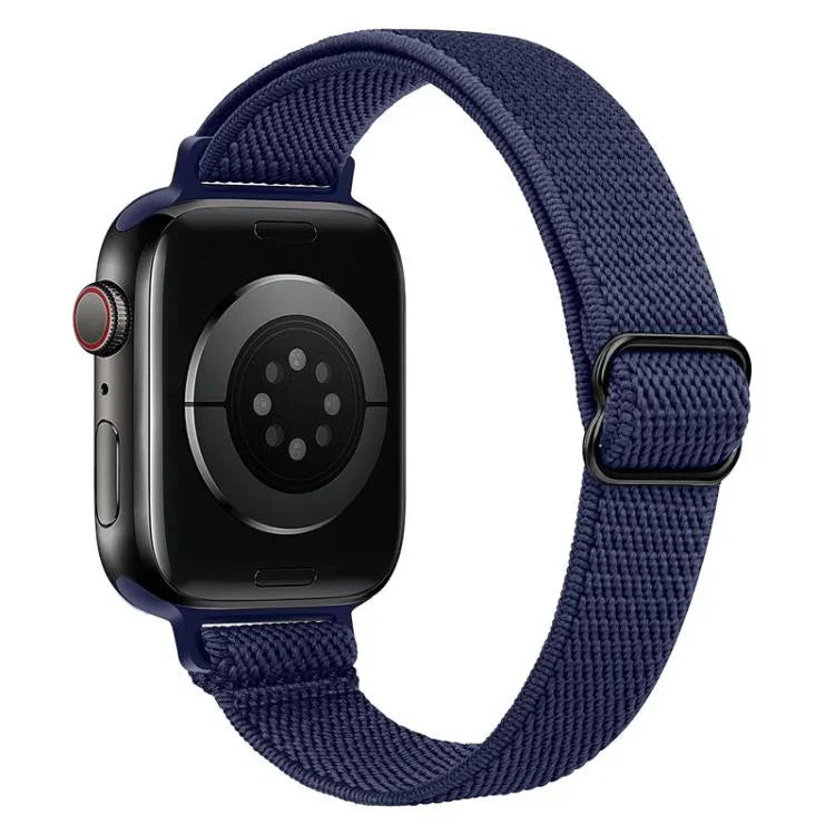 xDfind ラダーバックル 小さめウエスト用伸縮ナイロンウォッチバンド、Apple Watch 42 / 44 / 45 / 46 / 49mm用、Apple Watch 38 / 40 / 41 / S10 42mm用