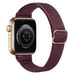 xDfind ラダーバックル 小さめウエスト用伸縮ナイロンウォッチバンド、Apple Watch 42 / 44 / 45 / 46 / 49mm用、Apple Watch 38 / 40 / 41 / S10 42mm用
