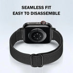 xDfind ラダーバックル 小さめウエスト用伸縮ナイロンウォッチバンド、Apple Watch 42 / 44 / 45 / 46 / 49mm用、Apple Watch 38 / 40 / 41 / S10 42mm用