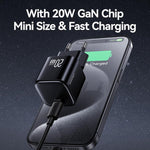 USAMS CC260 20W GaN USB-C / Type-C ポート ミニ急速充電器、CC260