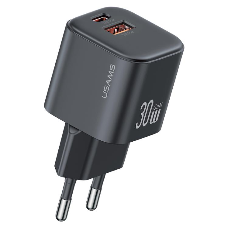 USAMS CC263 30W GaN USB-C / Type-C、USB デュアルポート ミニ急速充電器、CC263