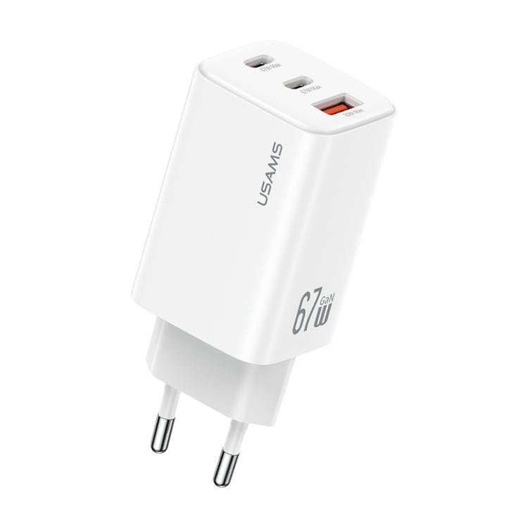 USAMS CC265 67W GaN 2 x Type-C、USB トリプルポート ミニ急速充電器、CC265