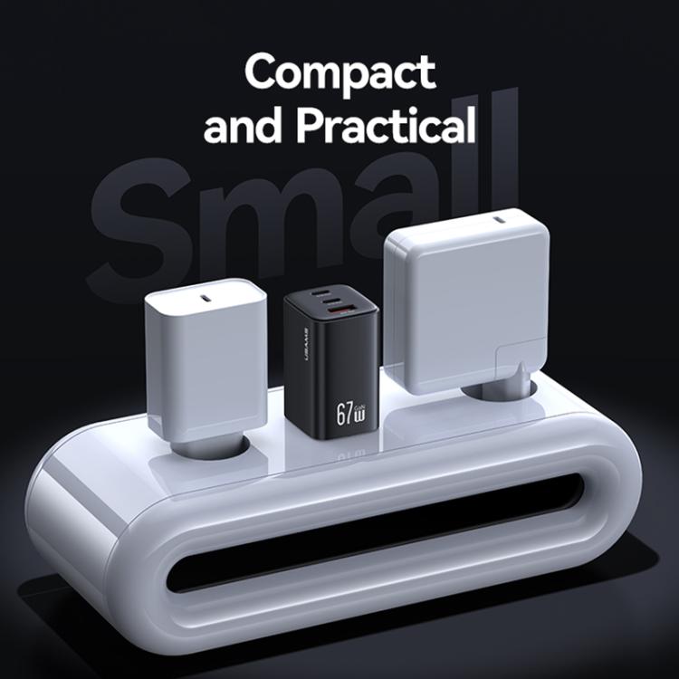 USAMS CC265 67W GaN 2 x Type-C、USB トリプルポート ミニ急速充電器、CC265