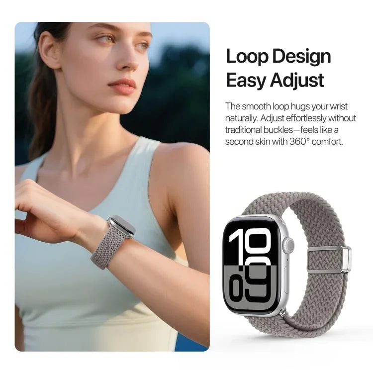 DUX DUCIS Mixture Ultraシリーズ マグネットバックル ナイロン編みストラップ、Apple Watch 38 / 40 / 41 / S10 42mm用