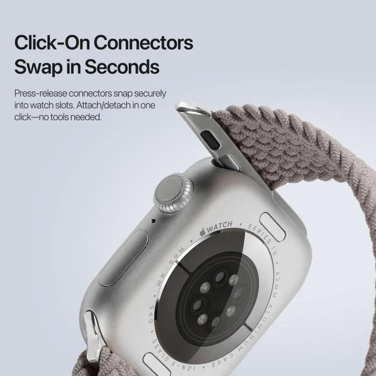 DUX DUCIS Mixture Ultraシリーズ マグネットバックル ナイロン編みストラップ、Apple Watch 38 / 40 / 41 / S10 42mm用