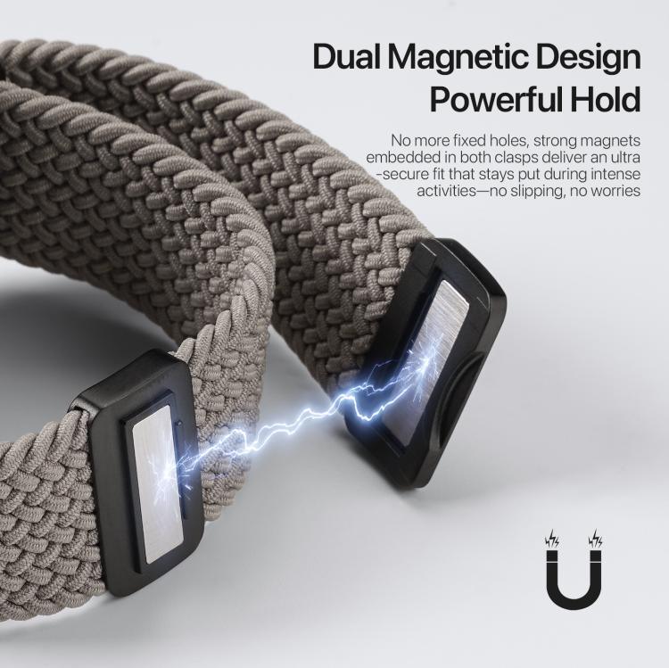 DUX DUCIS Mixture Ultraシリーズ マグネットバックル ナイロン編みストラップ、Apple Watch 42 / 44 / 45 / 46 / 49mm用