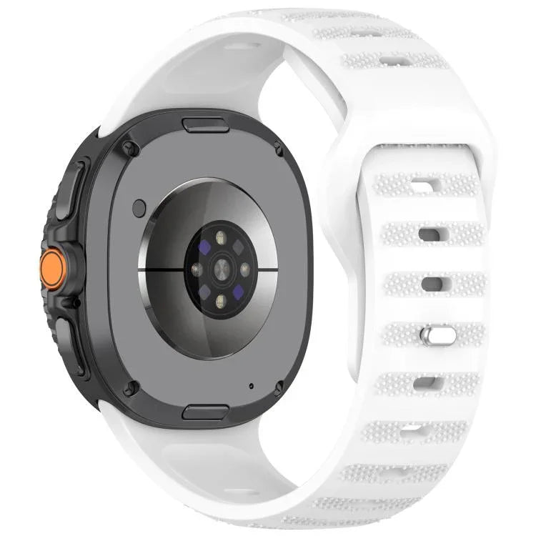 xDfind ラウンドドット シルバースタッズ バックル シリコンウォッチバンド、Samsung Galaxy Watch Ultra/Ultra 2025用、Samsung Galaxy Watch8 / 8 Classic用