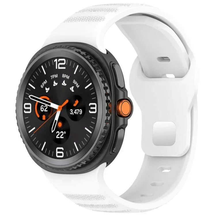 xDfind ラウンドドット シルバースタッズ バックル シリコンウォッチバンド、Samsung Galaxy Watch Ultra/Ultra 2025用、Samsung Galaxy Watch8 / 8 Classic用