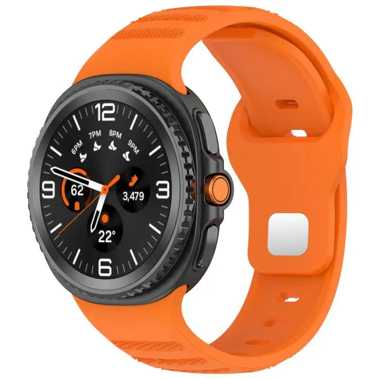 xDfind ラウンドドット シルバースタッズ バックル シリコンウォッチバンド、Samsung Galaxy Watch Ultra/Ultra 2025用、Samsung Galaxy Watch8 / 8 Classic用