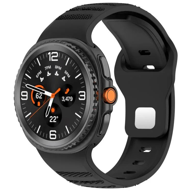 xDfind ラウンドドット シルバースタッズ バックル シリコンウォッチバンド、Samsung Galaxy Watch Ultra/Ultra 2025用、Samsung Galaxy Watch8 / 8 Classic用