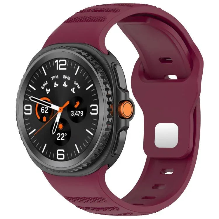 xDfind ラウンドドット シルバースタッズ バックル シリコンウォッチバンド、Samsung Galaxy Watch Ultra/Ultra 2025用、Samsung Galaxy Watch8 / 8 Classic用