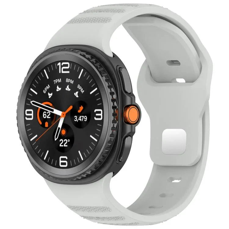 xDfind ラウンドドット シルバースタッズ バックル シリコンウォッチバンド、Samsung Galaxy Watch Ultra/Ultra 2025用、Samsung Galaxy Watch8 / 8 Classic用