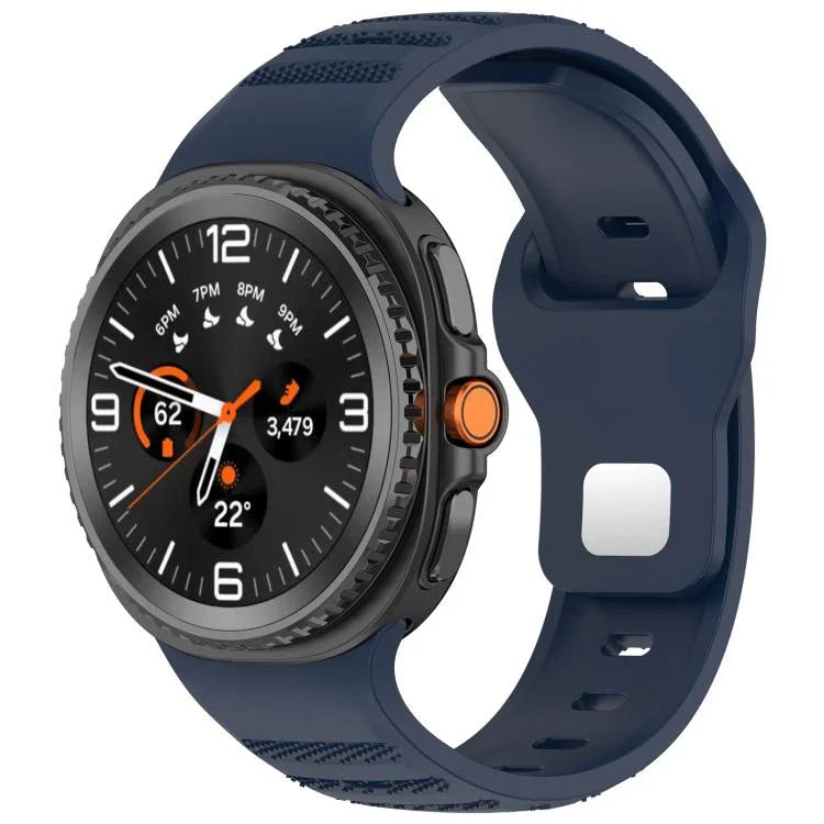 xDfind ラウンドドット シルバースタッズ バックル シリコンウォッチバンド、Samsung Galaxy Watch Ultra/Ultra 2025用、Samsung Galaxy Watch8 / 8 Classic用