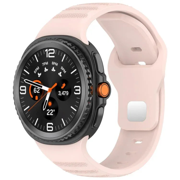 xDfind ラウンドドット シルバースタッズ バックル シリコンウォッチバンド、Samsung Galaxy Watch Ultra/Ultra 2025用、Samsung Galaxy Watch8 / 8 Classic用