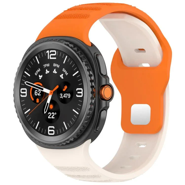 xDfind ラウンドドット シルバースタッズ バックル シリコンウォッチバンド、Samsung Galaxy Watch Ultra/Ultra 2025用、Samsung Galaxy Watch8 / 8 Classic用