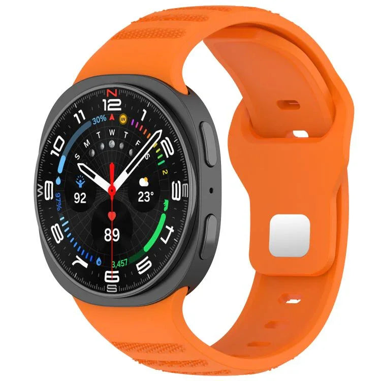xDfind ラウンドドット シルバースタッズ バックル シリコンウォッチバンド、Samsung Galaxy Watch Ultra/Ultra 2025用、Samsung Galaxy Watch8 / 8 Classic用
