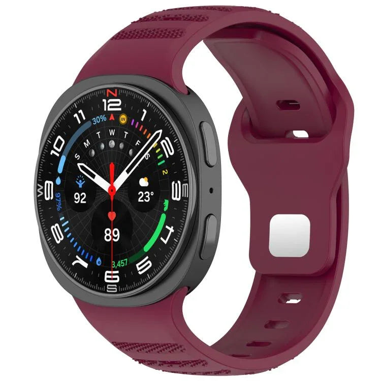 xDfind ラウンドドット シルバースタッズ バックル シリコンウォッチバンド、Samsung Galaxy Watch Ultra/Ultra 2025用、Samsung Galaxy Watch8 / 8 Classic用
