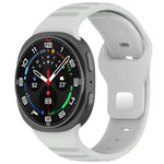 xDfind ラウンドドット シルバースタッズ バックル シリコンウォッチバンド、Samsung Galaxy Watch Ultra/Ultra 2025用、Samsung Galaxy Watch8 / 8 Classic用