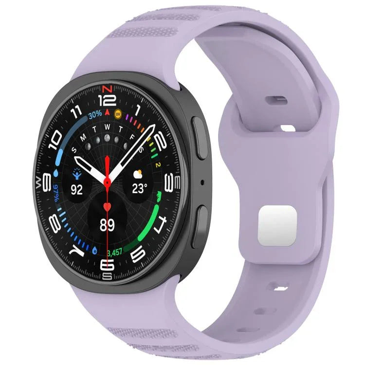 xDfind ラウンドドット シルバースタッズ バックル シリコンウォッチバンド、Samsung Galaxy Watch Ultra/Ultra 2025用、Samsung Galaxy Watch8 / 8 Classic用