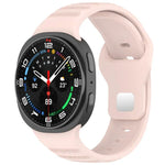 xDfind ラウンドドット シルバースタッズ バックル シリコンウォッチバンド、Samsung Galaxy Watch Ultra/Ultra 2025用、Samsung Galaxy Watch8 / 8 Classic用