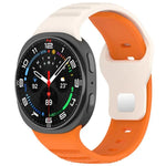xDfind ラウンドドット シルバースタッズ バックル シリコンウォッチバンド、Samsung Galaxy Watch Ultra/Ultra 2025用、Samsung Galaxy Watch8 / 8 Classic用