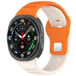 xDfind ラウンドドット シルバースタッズ バックル シリコンウォッチバンド、Samsung Galaxy Watch Ultra/Ultra 2025用、Samsung Galaxy Watch8 / 8 Classic用