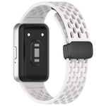 xDfind ホールスタイルマグネットブラックバックルシリコンウォッチバンド、Samsung Galaxy Fit3用