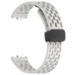 xDfind ホールスタイルマグネットブラックバックルシリコンウォッチバンド、Samsung Galaxy Fit3用