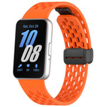 xDfind ホールスタイルマグネットブラックバックルシリコンウォッチバンド、Samsung Galaxy Fit3用