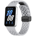 xDfind ホールスタイルマグネットブラックバックルシリコンウォッチバンド、Samsung Galaxy Fit3用
