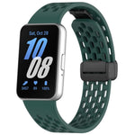xDfind ホールスタイルマグネットブラックバックルシリコンウォッチバンド、Samsung Galaxy Fit3用