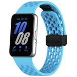 xDfind ホールスタイルマグネットブラックバックルシリコンウォッチバンド、Samsung Galaxy Fit3用