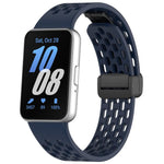 xDfind ホールスタイルマグネットブラックバックルシリコンウォッチバンド、Samsung Galaxy Fit3用