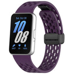 xDfind ホールスタイルマグネットブラックバックルシリコンウォッチバンド、Samsung Galaxy Fit3用