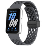 xDfind ホールスタイルマグネットブラックバックルシリコンウォッチバンド、Samsung Galaxy Fit3用
