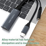 U2 4K 30Hz HDMI から Type-C HD ビデオキャプチャーカード マイクミキサー付き
