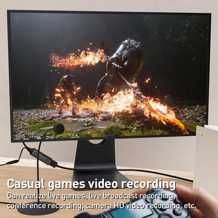 U2 4K 30Hz HDMI から Type-C HD ビデオキャプチャーカード マイクミキサー付き