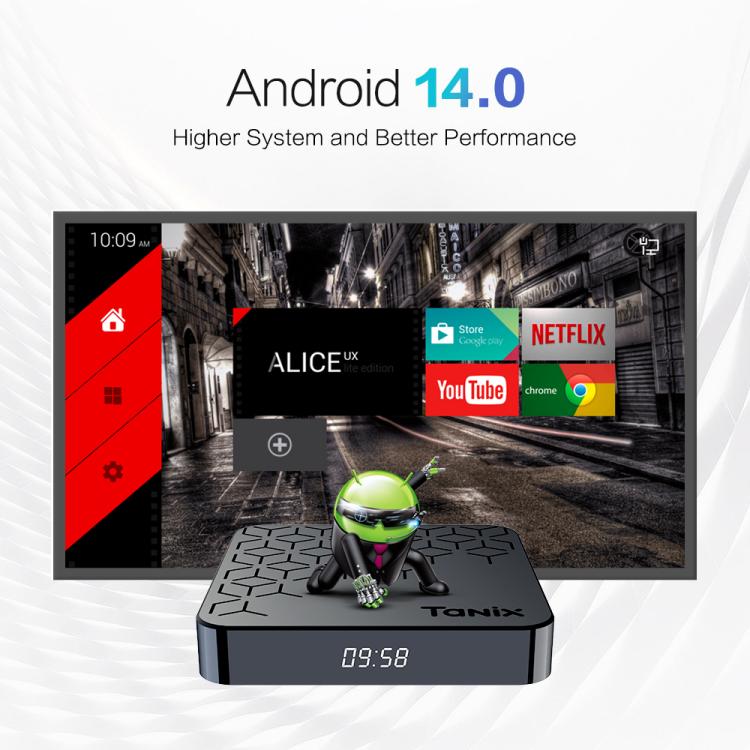 Tanix TX7 8K UHD Android 14 スマートTVボックス リモコン付き、Allwinner H728 オクタコア、2GB+16GB、4GB+32GB