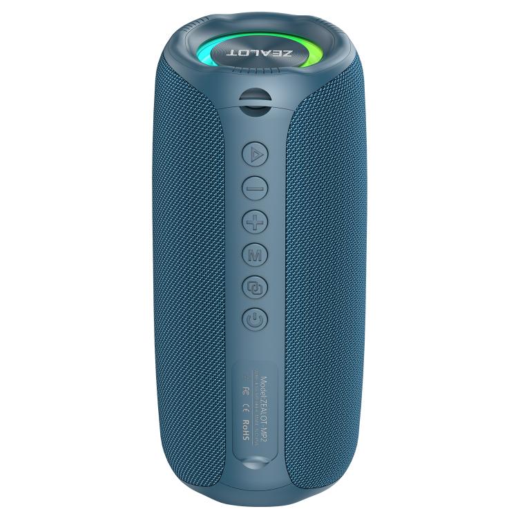 Zealot MP2 20W ポータブルアウトドアRGB Bluetoothスピーカー マイクなし（ブルー）、マイクなし（カモフラージュ）、マイクなし（ブラック）