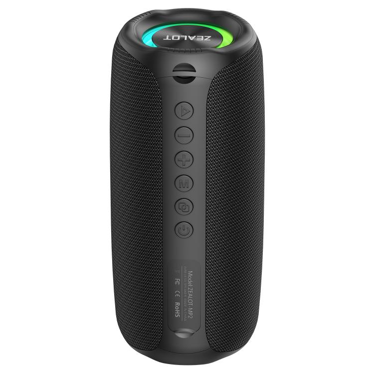 Zealot MP2 20W ポータブルアウトドアRGB Bluetoothスピーカー マイクなし（ブルー）、マイクなし（カモフラージュ）、マイクなし（ブラック）