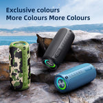 Zealot MP2 20W ポータブルアウトドアRGB Bluetoothスピーカー マイクなし（ブルー）、マイクなし（カモフラージュ）、マイクなし（ブラック）