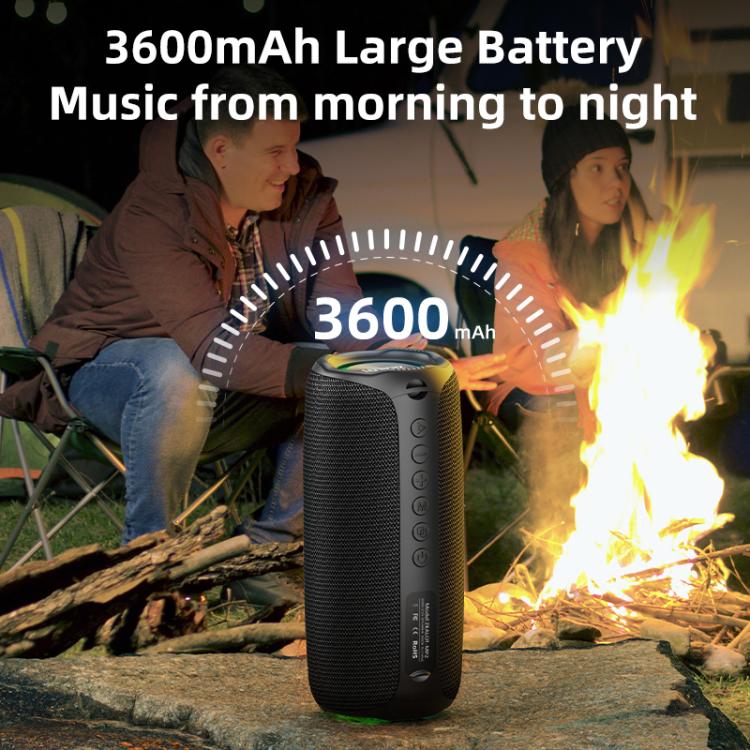 Zealot MP2 20W ポータブルアウトドアRGB Bluetoothスピーカー マイクなし（ブルー）、マイクなし（カモフラージュ）、マイクなし（ブラック）
