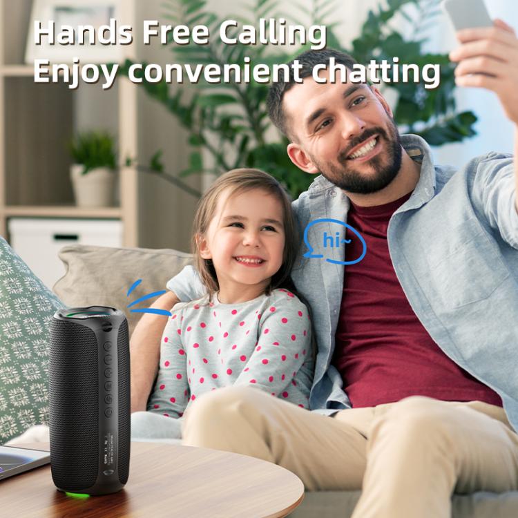 Zealot MP2 20W ポータブルアウトドアRGB Bluetoothスピーカー マイクなし（ブルー）、マイクなし（カモフラージュ）、マイクなし（ブラック）
