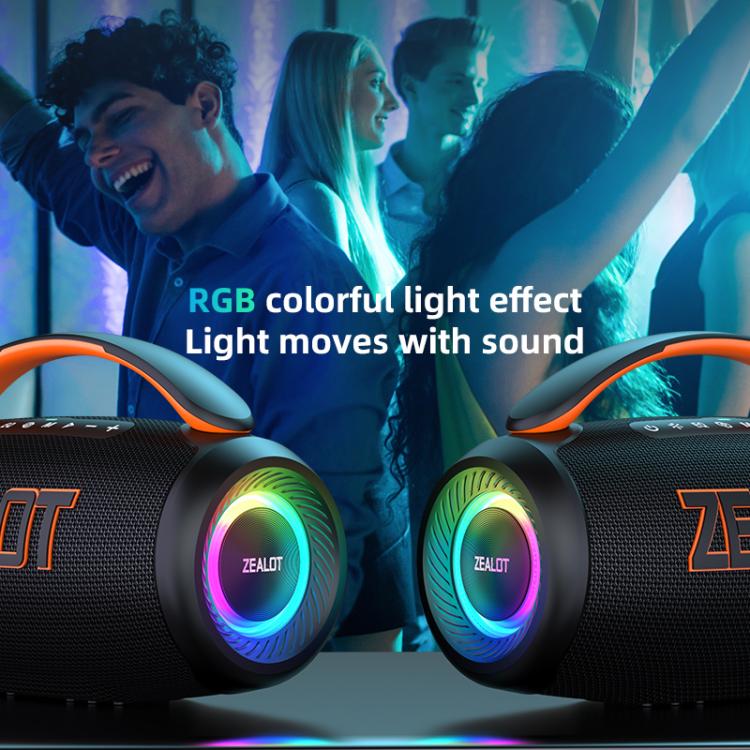 Zealot P12 60W ポータブルハンドヘルドアウトドアRGB Bluetoothスピーカー P12、PT12