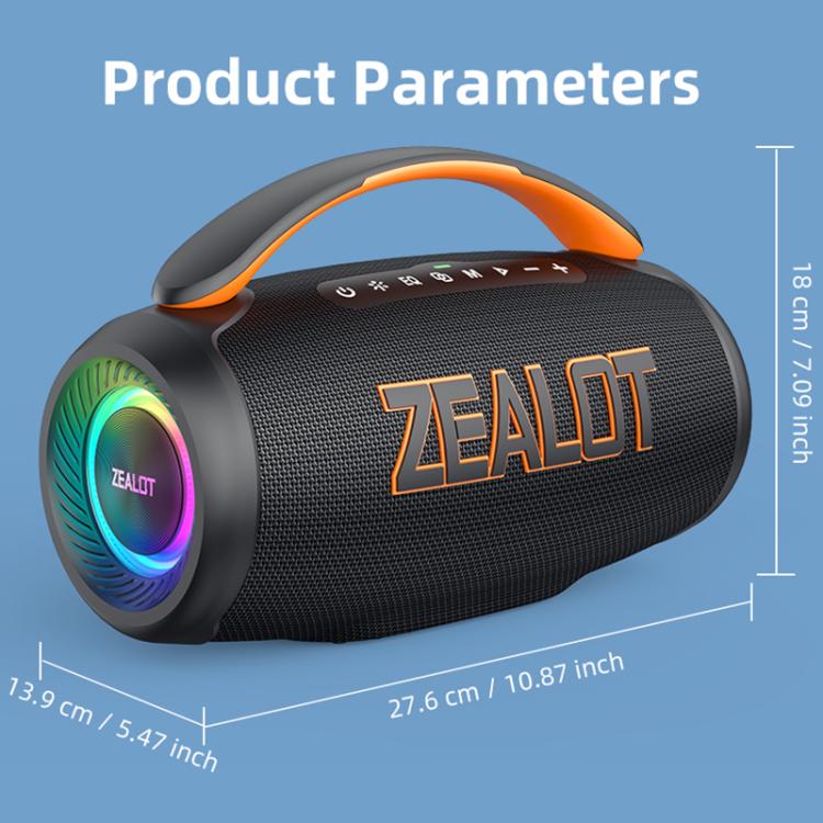 Zealot P12 60W ポータブルハンドヘルドアウトドアRGB Bluetoothスピーカー P12、PT12
