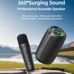 Zealot M2 8W ポータブルアウトドアRGB Bluetoothスピーカー マイク2本付き マイク1本付き