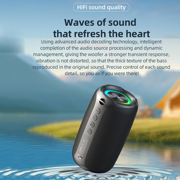 Zealot M2 8W ポータブルアウトドアRGB Bluetoothスピーカー マイク2本付き マイク1本付き
