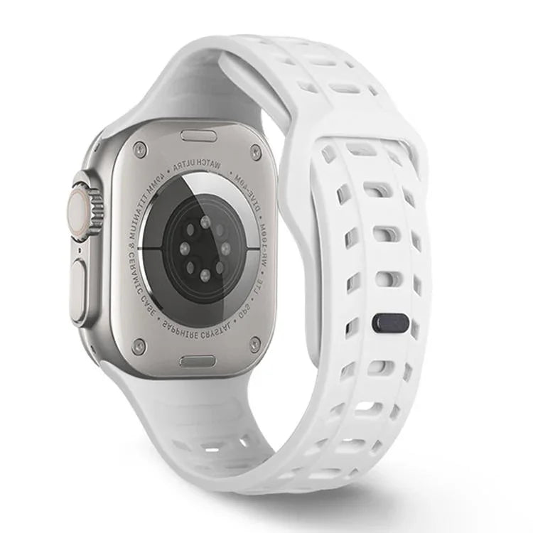 サメ模様穴あきシリコンウォッチバンド、Apple Watch 46mm / 49mm / 45mm / 44mm用