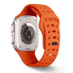 サメ模様穴あきシリコンウォッチバンド、Apple Watch 46mm / 49mm / 45mm / 44mm用