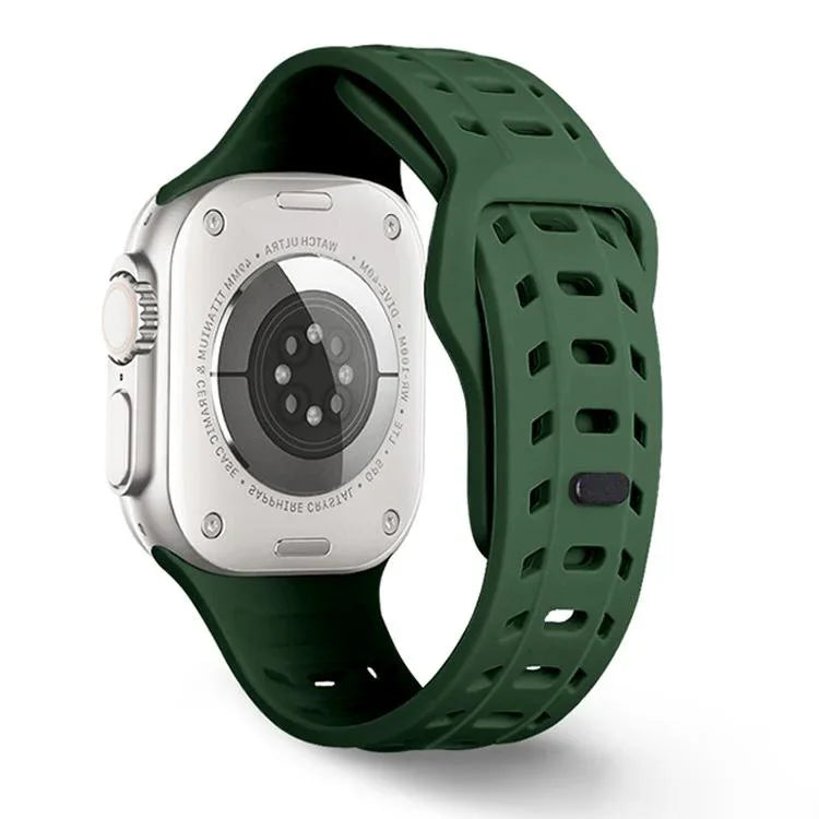 サメ模様穴あきシリコンウォッチバンド、Apple Watch 46mm / 49mm / 45mm / 44mm用